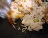 A picture of step 1 of White rice with spring onion & sweet & smokey chicken breast.