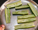 A picture of step 3 of Bhindi Fry /Kurkuri bhindi.