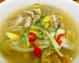 Hình bước làm 7 của món Canh chua cá Linh - bông Điên Điển