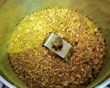 A picture of step 3 of Green Chilli pickle.
