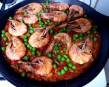 A picture of step 6 of Paella.