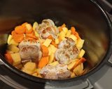 Une image de l'étape 1 de Paupiette de porc et ces légumes au cookeo.