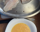Foto del paso 1 de la receta: Librito de panga rebozada con pavo y queso en freidora de aire