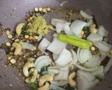A picture of step 2 of South Indian rice thakali.