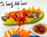 Hình bước làm 3 của món Cá bống hấp bầu phiên bản nhí