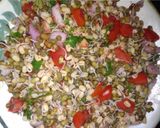 A picture of step 9 of Moong sprouts chaat.