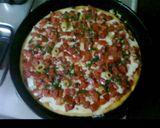 Foto del paso 2 de la receta: Pizza tomate, albahaca, jamón