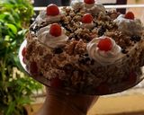 A picture of step 12 of Black forest cake stuff California crunchy walnuts cake.