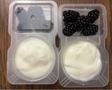 A picture of step 2 of Blackberries & yogurt snack packs.