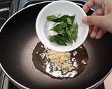 A picture of step 1 of Laal Saag (Red Spinach).