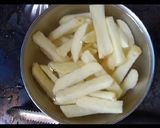A picture of step 1 of Masala Crispy French Fries with Blue heaven Drink.