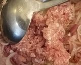 A picture of step 1 of Qeema aloo.