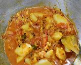 A picture of step 5 of Potato, Dry Yellow Peas Curry (Aloo, Yellow Matar Subzi).