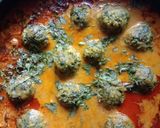 A picture of step 6 of Ghee Rice with Palak Kofta Curry.