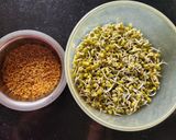 A picture of step 2 of Moong Beans Sprout Methi Curry With Basmati Rice.