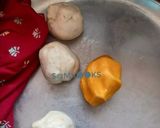 A picture of step 4 of Rose shaped Khajyache Layered Kanavla (CKP style).