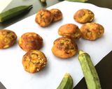 A picture of step 9 of Cornmeal Okra Balls.