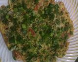 A picture of step 2 of Green Hara bhara Omlet.