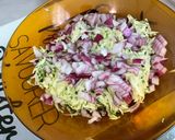 Une image de l'étape 6 de Salade de courgette, concombre, jambon blanc et feta.
