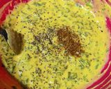 A picture of step 2 of Palak patta pakodis.