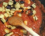 A picture of step 3 of Pasta alla Norma.