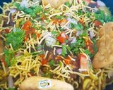 A picture of step 4 of Chatpati Bhel Chatpati Bhel Papad Cones.