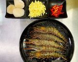 香蒜奶油煎黑虎蝦與干貝的食譜步驟1照片