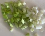 A picture of step 1 of Rice and Peas! (Beans).