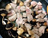 A picture of step 2 of My Fillet of Pork & Mushroom in a Creamy Mustard Sauce 😋.