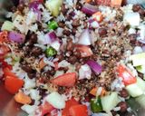 A picture of step 4 of Brown rice chana salad.
