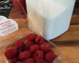 A picture of step 1 of Raspberry Simple Syrup.
