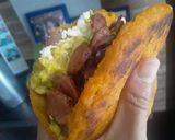 Foto del paso 11 de la receta: Arepa de zapallo / ahuyama rellena... 🎃🍘🍘🎃
