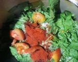 A picture of step 3 of Sarson Palak And Bathua Saag.