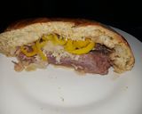 A picture of step 6 of Stuffed corned beef in pretzel bread.