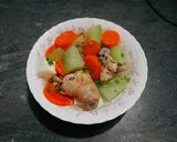 Hình bước làm 5 của món Canh gà nấu đậu hũ & rau củ