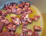 A picture of step 1 of Lamb stew with Pecorino Romano Mash.