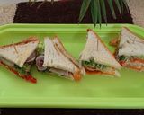 A picture of step 4 of Rainbow sandwich.