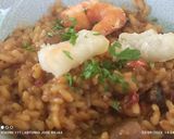 Foto del paso 10 de la receta: Arroz cremoso de setas, con rape y langostinos crujientes 😘😘, aromatizado con salsa de trufas