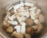Hình bước làm 2 của món Canh Nấm Đùi Gà Nấu Thịt Bằm