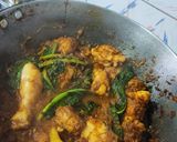 A picture of step 12 of Kashmiri kadam Saag Chicken.