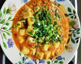 รูปขั้นตอนการทำที่ 7 ของ "หม่าโผวโต้วฟุ" เต้าหู้ผัดพริกเสฉวน
