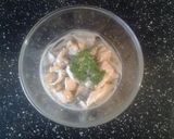 A picture of step 7 of Coronation Chicken.