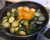 Une image de l'étape 3 de Courgettes bicolores au jus de bœuf et herbes aromatiques.