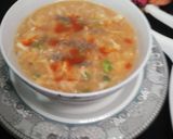 A picture of step 5 of Hot and Sour Soup😀😀.