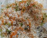 A picture of step 3 of Chicken rice balls with soy dip.