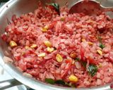 A picture of step 3 of Beetroot Poha.