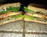 A picture of step 4 of B.A.L.T.S. Bacon Avocado Lettuce Tomato Sandwiches.