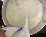 A picture of step 2 of Fresh Green Chickpeas Kadhi with Moong Daal Pakodi.