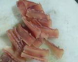 Hình bước làm 1 của món Da trâu xào tỏi