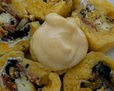 Foto del paso 6 de la receta: Bollitos de queso rellenos de huevos, setas, lomo embuchado y 💕